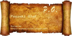 Peszeki Olaf névjegykártya